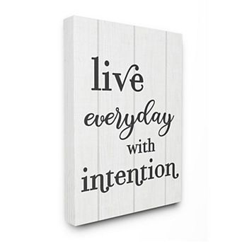 Stupell Home Decor Live Everyday With Intention Canvas Wall Art