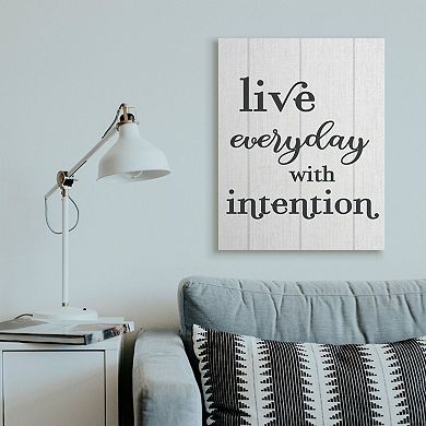 Stupell Home Decor Live Everyday With Intention Canvas Wall Art