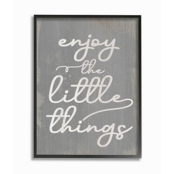 Stupell Home Decor Enjoy The Little Things Black Framed Wall Art