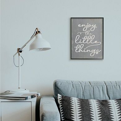 Stupell Home Decor Enjoy The Little Things Black Framed Wall Art