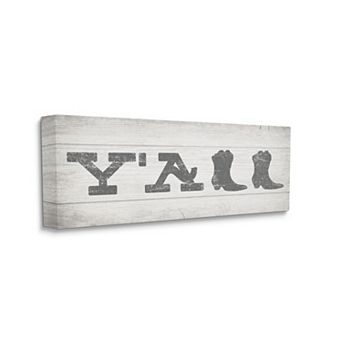 Stupell Home Decor Y'all Canvas Wall Art