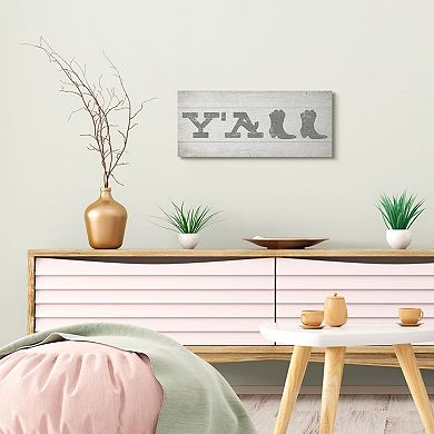 Stupell Home Decor Y'all Canvas Wall Art