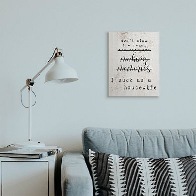 Stupell Home Decor Don't Mind The Mess Canvas Wall Art