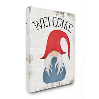 Stupell Home Decor Welcome Gnome Canvas Wall Art