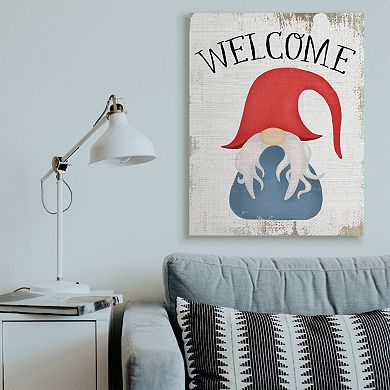 Stupell Home Decor Welcome Gnome Canvas Wall Art