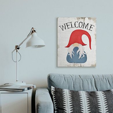 Stupell Home Decor Welcome Gnome Canvas Wall Art