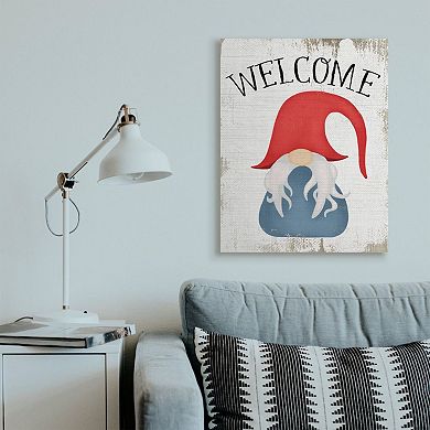 Stupell Home Decor Welcome Gnome Canvas Wall Art