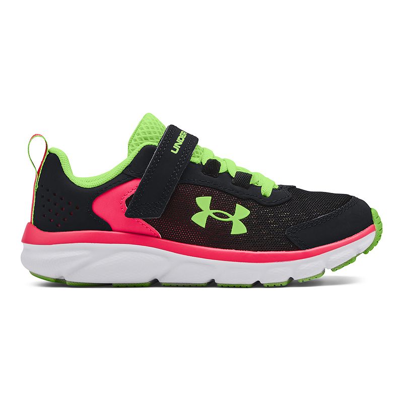 Under Armour Assert 9 Preschool Kids Running Shoes, Girls, Size: 1, Black - 3024636-001 - Athletic Shoes and Sneakers  sku 3024636-001