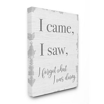 Stupell Home Decor I Saw I Forgot Canvas Wall Art