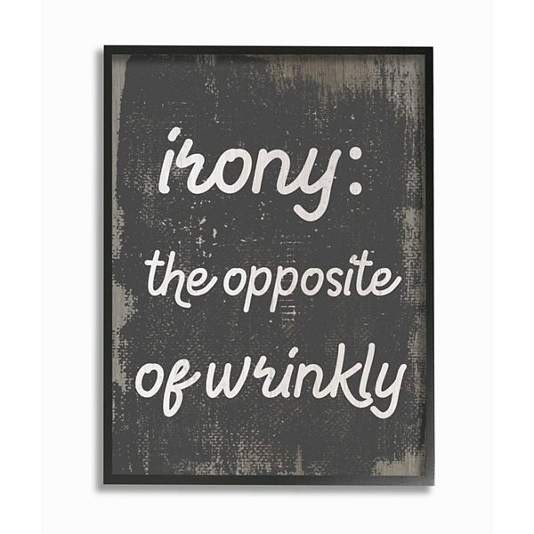 Stupell Home Decor Irony Definition Black Framed Wall Art
