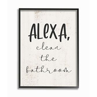 Stupell Home Decor Modern Day Clean the Bathroom Sign
