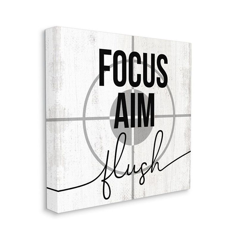 Stupell Home Decor Focus Aim and Flush Target Practice Canvas Wall Art, Whi