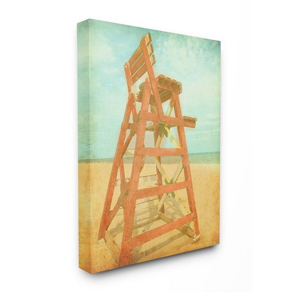 Stupell Home Decor Red Lifeguard Chair Canvas Wall Art