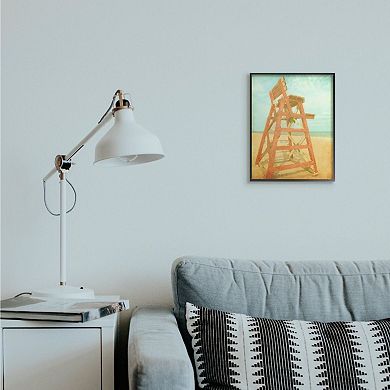 Stupell Home Decor Red Lifeguard Chair Framed Wall Art