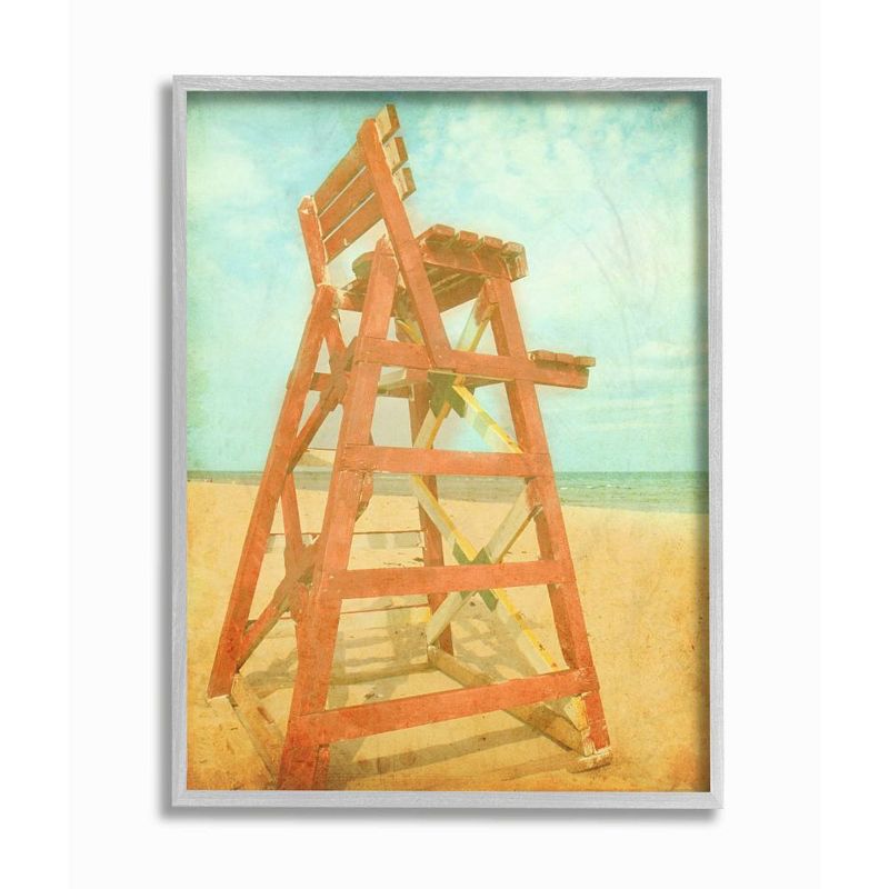 Stupell Home Decor Red Lifeguard Chair Framed Wall Art, Multi