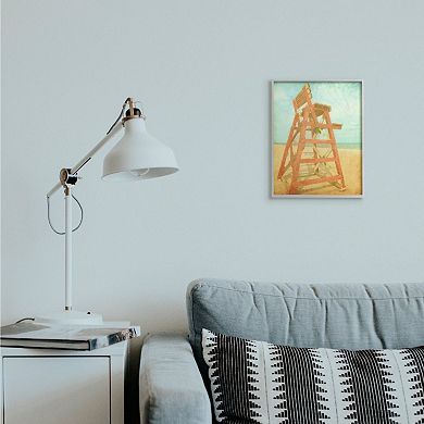 Stupell Home Decor Red Lifeguard Chair Framed Wall Art