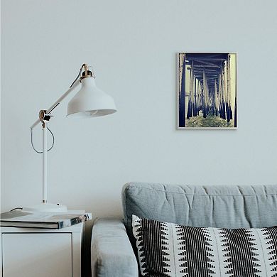 Stupell Home Decor Wind Waves under Distressed Pier Framed Wall Art