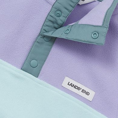 Lands' End Kids 4-20 Fleece Snap Neck Pullover