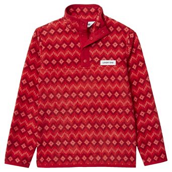 Lands' End Kids 2-20 Fleece Snap Neck Pullover