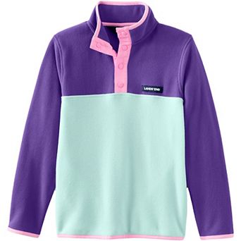 Lands' End Kids 2-20 Fleece Snap Neck Pullover
