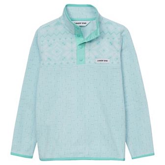 Lands' End Kids 2-20 Fleece Snap Neck Pullover