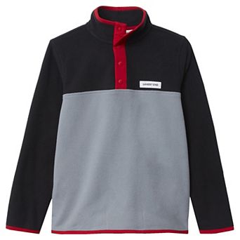 Lands' End Kids 2-20 Fleece Snap Neck Pullover