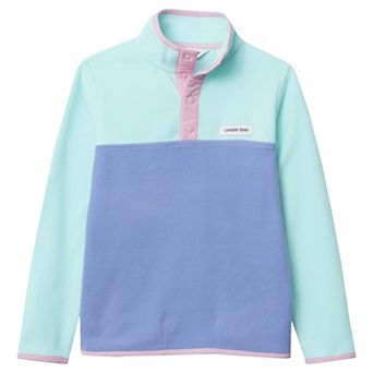 Lands' End Kids 2-20 Fleece Snap Neck Pullover