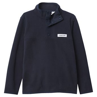 Lands' End Kids 2-20 Fleece Snap Neck Pullover