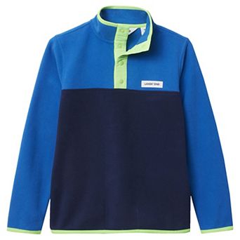 Lands' End Kids 2-20 Fleece Snap Neck Pullover