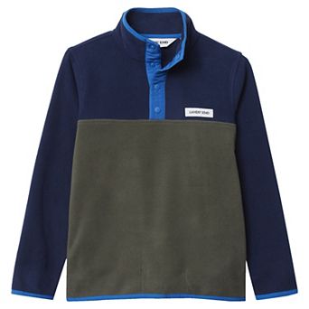 Lands' End Kids 2-20 Fleece Snap Neck Pullover