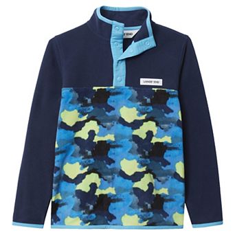 Lands' End Kids 2-20 Fleece Snap Neck Pullover