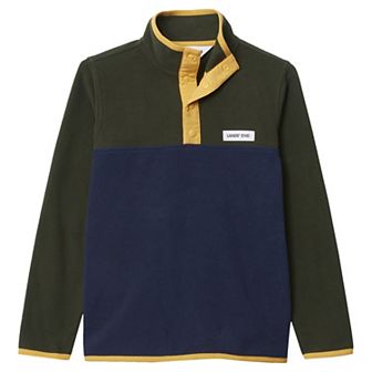 Lands' End Kids 2-20 Fleece Snap Neck Pullover