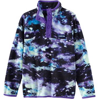 Lands' End Kids 2-20 Fleece Snap Neck Pullover
