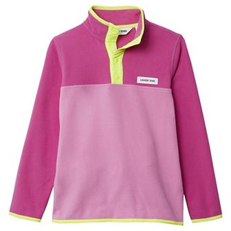 Lands' End Kids 2-20 Fleece Snap Neck Pullover