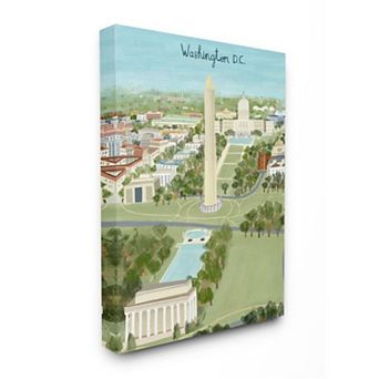 Stupell Home Decor Landmarks of Washington D.C. Canvas Wall Art