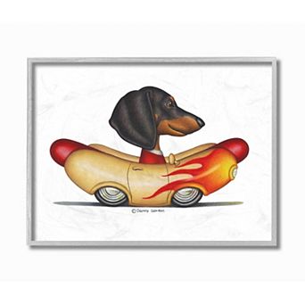 Stupell Home Decor Dachshund in Weenie Mobile Framed Wall Art