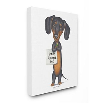 Stupell Home Decor Dachshund 'I'm The Boss' Canvas Wall Art