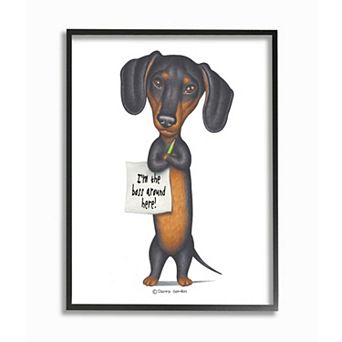 Stupell Home Decor Dachshund 'I'm The Boss' Framed Wall Art