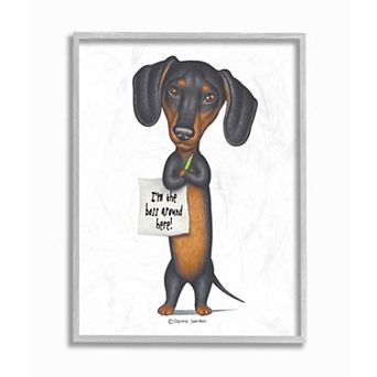 Stupell Home Decor Dachshund 'I'm The Boss' Framed Wall Art