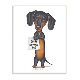 Stupell Home Decor Dachshund 'I'm The Boss' Plaque Wall Art