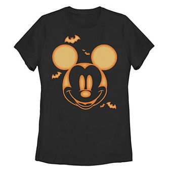Disney's Mickey Mouse & Friends Juniors' Halloween Mickey Carving Graphic Tee