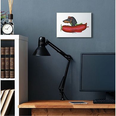 Stupell Home Decor Dachshund Flying in Weenie Mobile Plaque Wall Art