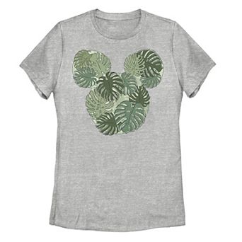 Disney's Mickey Mouse & Friends Juniors' Monstera Plant Fill Graphic Tee