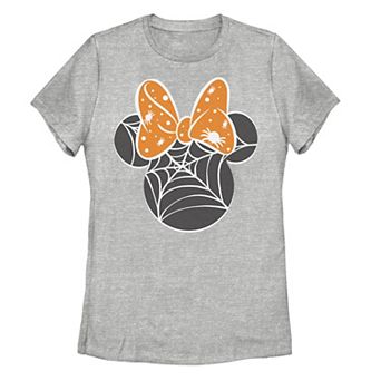 Disney's Mickey Mouse & Friends Juniors' Halloween Minnie Spider Web Graphic Tee