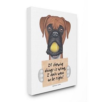 Stupell Home Decor Dog Humor 'If Chewing things is Wrong' Canvas Wall Art