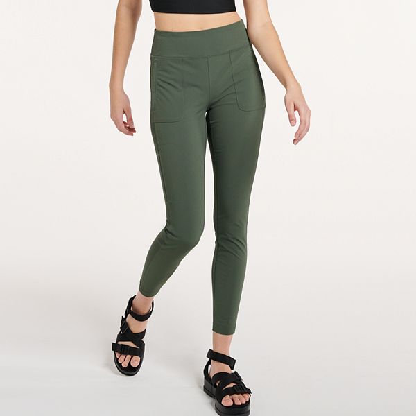 Women's FLX Mixed-Media High-Waisted Leggings with Zip Pockets