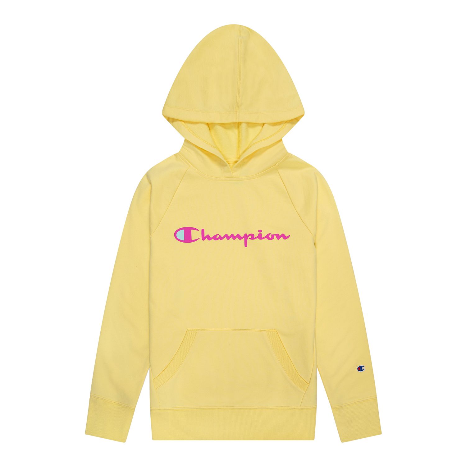 yellow champion hoodie girls