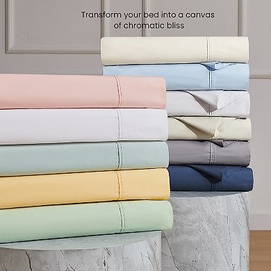 Purity Home 400 Thread Count Ultimate Percale Deep Pocket Sheet Set or Pillowcases