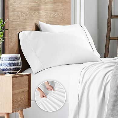 Purity Home 400 Thread Count Ultimate Percale Deep Pocket Sheet Set or Pillowcases