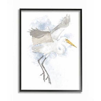 Stupell Home Decor White Stork Open Wings Framed Wall Art